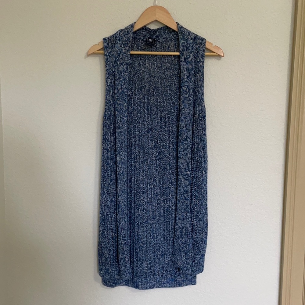 Gap Long Blue Knit Vest